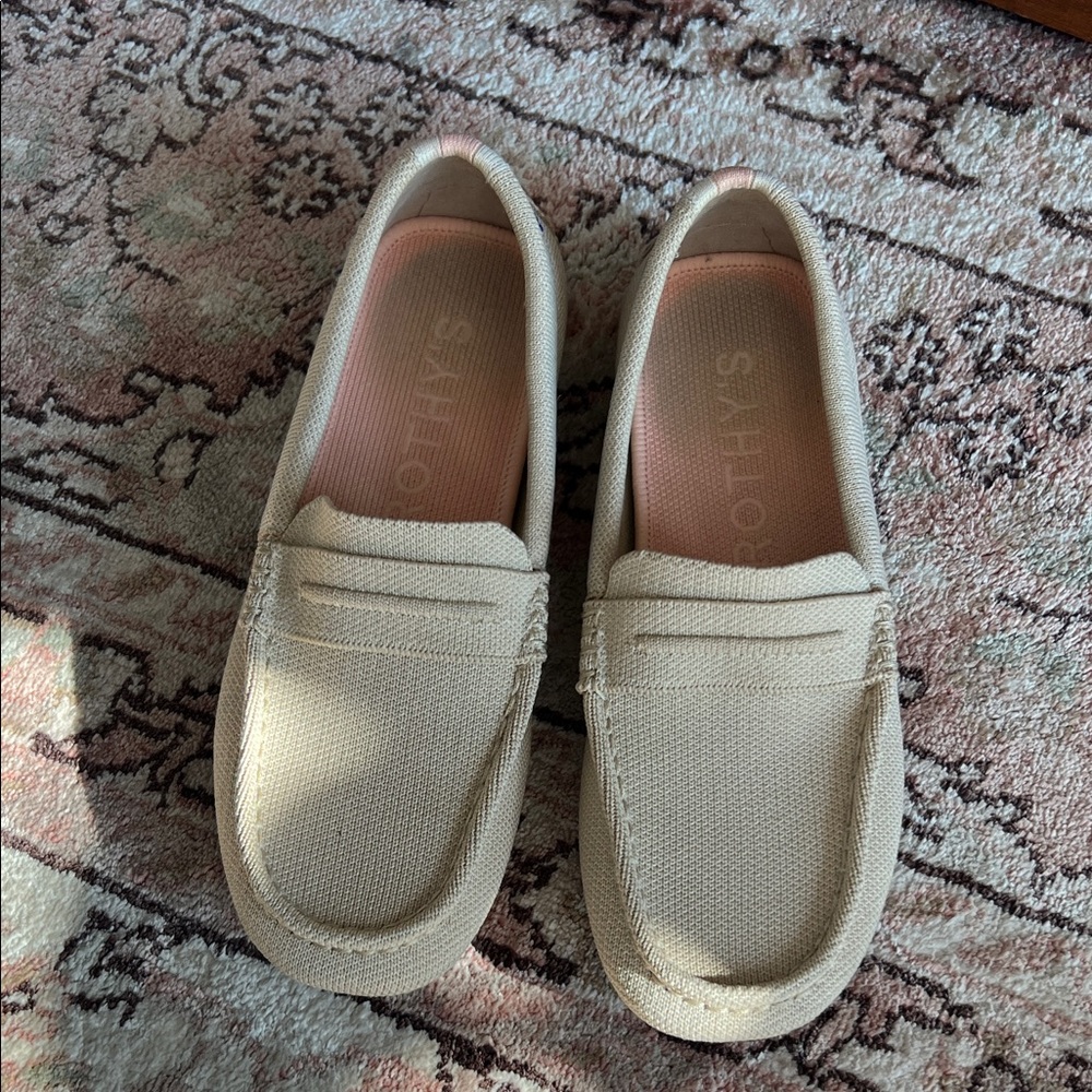 Rothy’s Beige Canvas Loafers